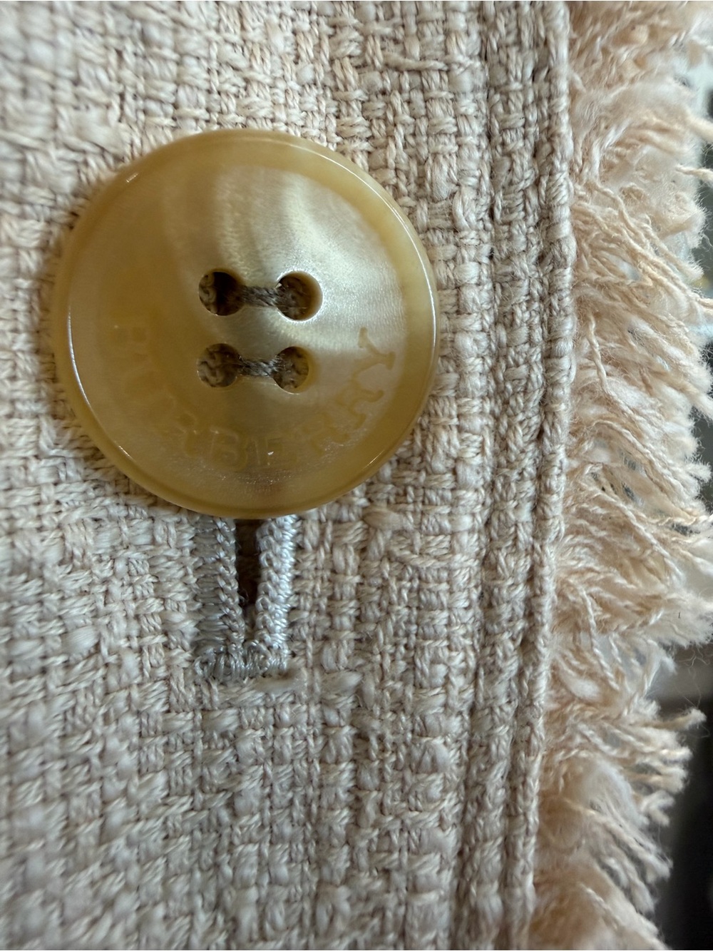 Burberry Cream Tweed Short Jacket - Picture 4 of 7